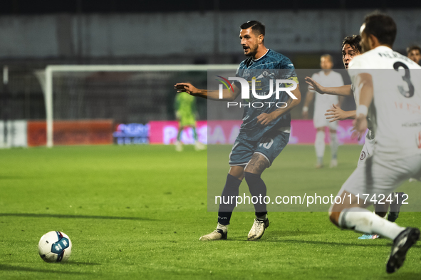 Giuseppe Fella of Cavese plays during the Serie C match between Cavese and Foggia at Stadio Simonetta Lamberti in Cava de'Tirreni, Italy, on...