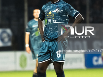 Amara Konate of Cavese participates in the Serie C match between Cavese and Foggia at Stadio Simonetta Lamberti in Cava de'Tirreni, Italy, o...