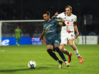 Giuseppe Fella of Cavese and Emmanuele Salines of Foggia participate in the Serie C match between Cavese and Foggia at Stadio Simonetta Lamb...