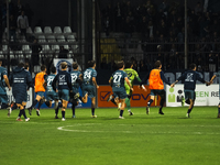 Cavese players celebrate with the supporters during the Serie C match between Cavese and Foggia at Stadio Simonetta Lamberti in Cava de'Tirr...