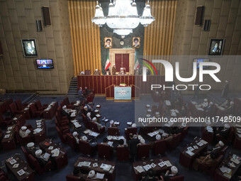 An interior view of the old Iranian Parliament building during Iran's Assembly of Experts' biannual meeting in Tehran, Iran, on November 5,...