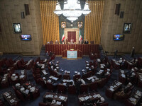 An interior view of the old Iranian Parliament building during Iran's Assembly of Experts' biannual meeting in Tehran, Iran, on November 5,...