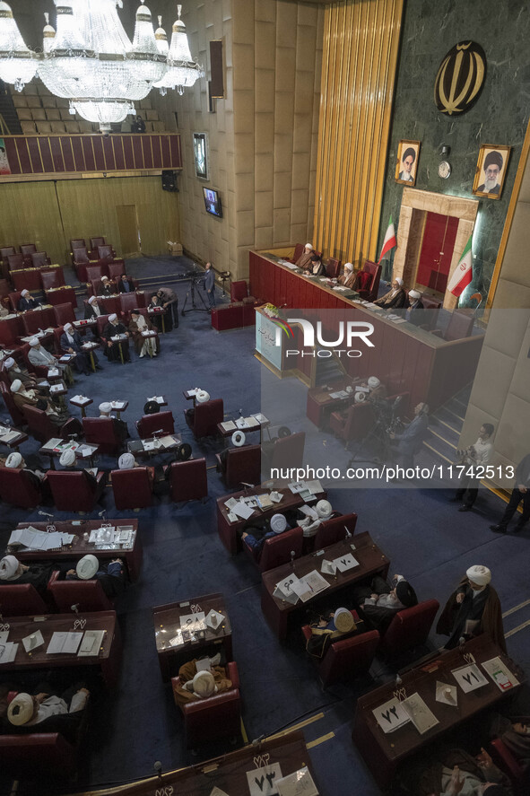 An interior view of the old Iranian Parliament building during Iran's Assembly of Experts' biannual meeting in Tehran, Iran, on November 5,...