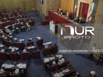 An interior view of the old Iranian Parliament building during Iran's Assembly of Experts' biannual meeting in Tehran, Iran, on November 5,...