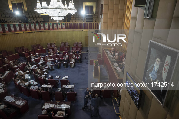 An interior view of the old Iranian Parliament building during Iran's Assembly of Experts' biannual meeting in Tehran, Iran, on November 5,...