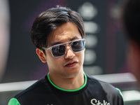 Guanyu Zhou of Stake F1 Team poses with the Sauber C44 during the Formula 1 Grand Prix of Brazil at Autodromo Jose Carlos Pace in Sao Paulo,...