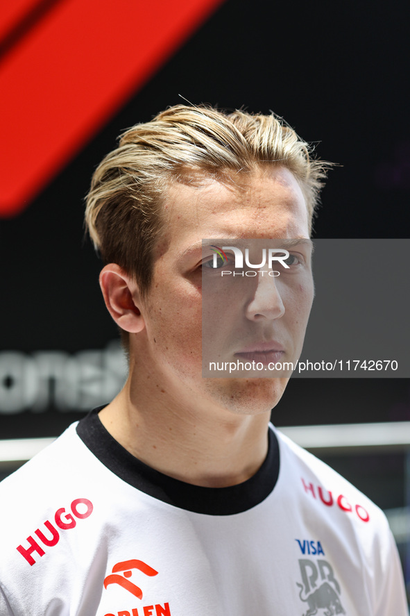 Liam Lawson of Visa Cash App RB F1 Team Reserve Driver poses for a portrait during the Formula 1 Grand Prix of Brazil at Autodromo Jose Carl...