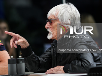 Bernie Ecclestone, former CEO of Formula One Group, poses for a portrait during the Formula 1 Grand Prix of Brazil at Autodromo Jose Carlos...