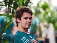 Felipe Drugovich, Reserve Driver of the Aston Martin F1 Team, poses for a portrait during the Formula 1 Grand Prix of Brazil at Autodromo Jo...