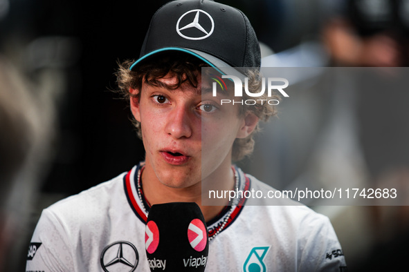 Kimi Antonelli of the Mercedes AMG F1 Team W15 poses for a portrait during the Formula 1 Grand Prix of Brazil at Autodromo Jose Carlos Pace...