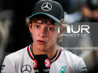 Kimi Antonelli of the Mercedes AMG F1 Team W15 poses for a portrait during the Formula 1 Grand Prix of Brazil at Autodromo Jose Carlos Pace...