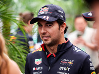 Sergio Perez of Red Bull Racing RB20 poses for a portrait during the Formula 1 Grand Prix of Brazil at Autodromo Jose Carlos Pace in Sao Pau...