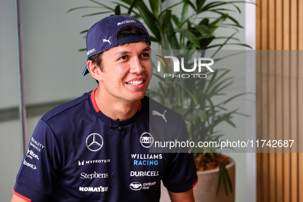 Alexander Albon of Williams Racing FW46 poses for a portrait during the Formula 1 Grand Prix of Brazil at Autodromo Jose Carlos Pace in Sao...