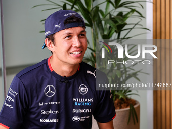 Alexander Albon of Williams Racing FW46 poses for a portrait during the Formula 1 Grand Prix of Brazil at Autodromo Jose Carlos Pace in Sao...