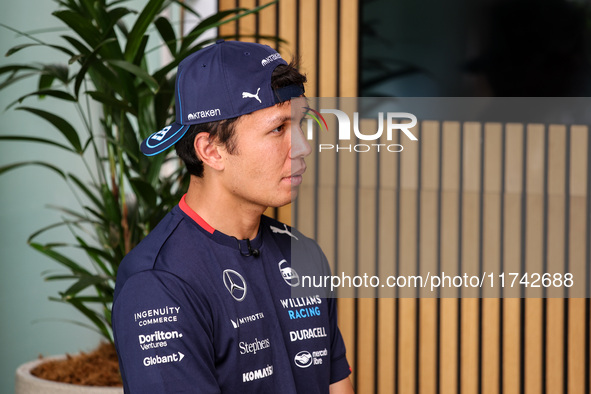 Alexander Albon of Williams Racing FW46 poses for a portrait during the Formula 1 Grand Prix of Brazil at Autodromo Jose Carlos Pace in Sao...