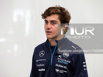 Franco Colapinto of Williams Racing poses for a portrait during the Formula 1 Grand Prix of Brazil at Autodromo Jose Carlos Pace in Sao Paul...