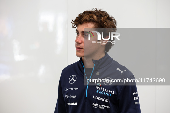 Franco Colapinto of Williams Racing poses for a portrait during the Formula 1 Grand Prix of Brazil at Autodromo Jose Carlos Pace in Sao Paul...