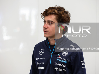 Franco Colapinto of Williams Racing poses for a portrait during the Formula 1 Grand Prix of Brazil at Autodromo Jose Carlos Pace in Sao Paul...