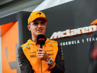 Lando Norris of the McLaren F1 Team MCL38 poses for a portrait during the Formula 1 Grand Prix of Brazil at Autodromo Jose Carlos Pace in Sa...