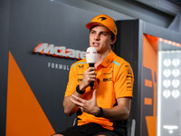 Oscar Piastri of the McLaren F1 Team MCL38 poses for a portrait during the Formula 1 Grand Prix of Brazil at Autodromo Jose Carlos Pace in S...