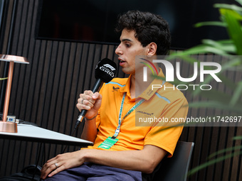 Gabriel Bortoleto of the McLaren F1 Team poses for a portrait during the Formula 1 Grand Prix of Brazil at Autodromo Jose Carlos Pace in Sao...