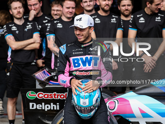 Pierre Gasly of the Alpine F1 Team A524 poses for a portrait during the Formula 1 Grand Prix of Brazil at Autodromo Jose Carlos Pace in Sao...