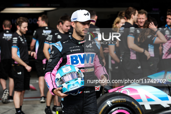 Pierre Gasly of the Alpine F1 Team A524 poses for a portrait during the Formula 1 Grand Prix of Brazil at Autodromo Jose Carlos Pace in Sao...