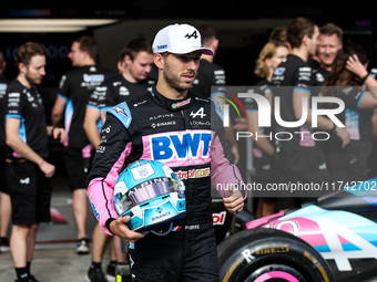 Pierre Gasly of the Alpine F1 Team A524 poses for a portrait during the Formula 1 Grand Prix of Brazil at Autodromo Jose Carlos Pace in Sao...