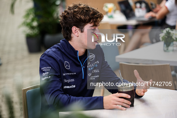 Franco Colapinto of Williams Racing poses for a portrait during the Formula 1 Grand Prix of Brazil at Autodromo Jose Carlos Pace in Sao Paul...