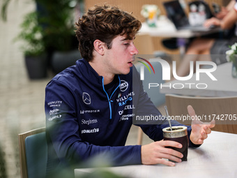 Franco Colapinto of Williams Racing poses for a portrait during the Formula 1 Grand Prix of Brazil at Autodromo Jose Carlos Pace in Sao Paul...