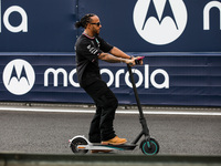 Lewis Hamilton of the Mercedes AMG F1 Team W15 poses for a portrait during the Formula 1 Grand Prix of Brazil at Autodromo Jose Carlos Pace...