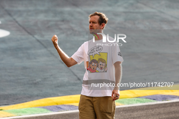 Sebastian Vettel's portrait is taken during the Formula 1 Grand Prix of Brazil at Autodromo Jose Carlos Pace in Sao Paulo, Brazil, on Octobe...