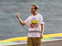 Sebastian Vettel's portrait is taken during the Formula 1 Grand Prix of Brazil at Autodromo Jose Carlos Pace in Sao Paulo, Brazil, on Octobe...