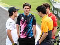 Jack Doohan of Alpine F1 Team A524, Kimi Antonelli of Mercedes AMG F1 Team, Ollie Bearman of Scuderia Ferrari, and Gabriel Bortoleto of McLa...