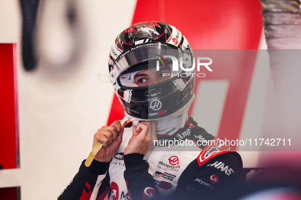 Oliver Bearman of Haas F1 Team VF-24 Ferrari poses for a portrait during the Formula 1 Grand Prix of Brazil at Autodromo Jose Carlos Pace in...