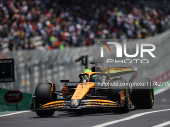 Oscar Piastri of the McLaren F1 Team drives the MCL38 during the Formula 1 Grand Prix of Brazil at Autodromo Jose Carlos Pace in Sao Paulo,...