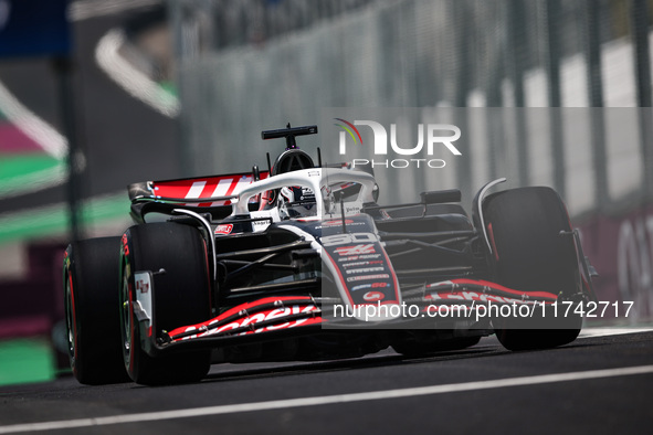 Oliver Bearman of Haas F1 Team VF-24 Ferrari competes during the Formula 1 Grand Prix of Brazil at Autodromo Jose Carlos Pace in Sao Paulo,...