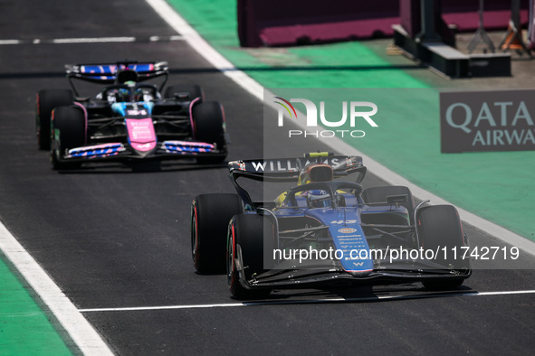 Franco Colapinto of Williams Racing FW46 competes during the Formula 1 Grand Prix of Brazil at Autodromo Jose Carlos Pace in Sao Paulo, Braz...