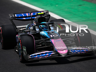 Pierre Gasly of the Alpine F1 Team drives the A524 during the Formula 1 Grand Prix of Brazil at Autodromo Jose Carlos Pace in Sao Paulo, Bra...