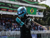 George Russell of the Mercedes AMG F1 Team W15 poses for a portrait during the Formula 1 Grand Prix of Brazil at Autodromo Jose Carlos Pace...