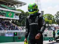 Lewis Hamilton of the Mercedes AMG F1 Team W15 poses for a portrait during the Formula 1 Grand Prix of Brazil at Autodromo Jose Carlos Pace...