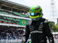 Lewis Hamilton of the Mercedes AMG F1 Team W15 poses for a portrait during the Formula 1 Grand Prix of Brazil at Autodromo Jose Carlos Pace...