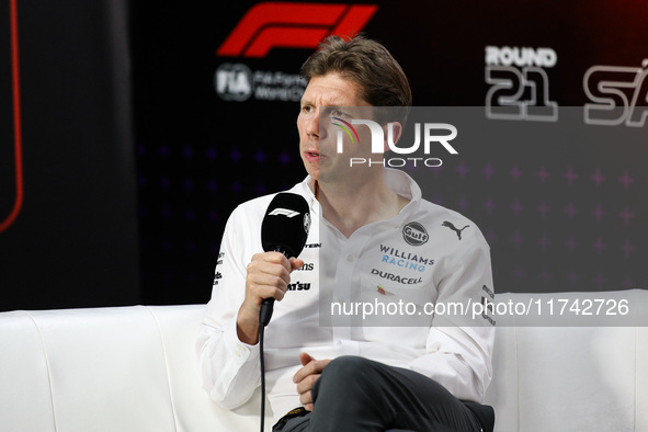 James Vowels, Team Principal of Williams Racing, poses for a portrait during the Formula 1 Grand Prix of Brazil at Autodromo Jose Carlos Pac...