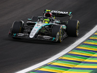 Lewis Hamilton of the Mercedes AMG F1 Team W15 competes during the Formula 1 Grand Prix of Brazil at Autodromo Jose Carlos Pace in Sao Paulo...