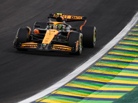 Lando Norris of the McLaren F1 Team drives the MCL38 during the Formula 1 Grand Prix of Brazil at Autodromo Jose Carlos Pace in Sao Paulo, B...