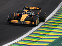 Oscar Piastri of the McLaren F1 Team drives the MCL38 during the Formula 1 Grand Prix of Brazil at Autodromo Jose Carlos Pace in Sao Paulo,...