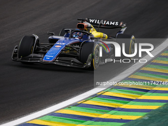 Alexander Albon of Williams Racing FW45 competes during the Formula 1 Grand Prix of Brazil at Autodromo Jose Carlos Pace in Sao Paulo, Brazi...