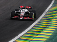 Oliver Bearman of Haas F1 Team VF-24 Ferrari competes during the Formula 1 Grand Prix of Brazil at Autodromo Jose Carlos Pace in Sao Paulo,...