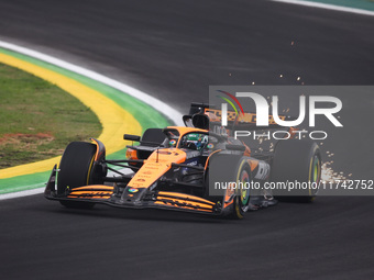 Oscar Piastri of the McLaren F1 Team drives the MCL38 during the Formula 1 Grand Prix of Brazil at Autodromo Jose Carlos Pace in Sao Paulo,...