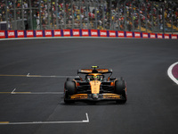 Lando Norris of the McLaren F1 Team drives the MCL38 during the Formula 1 Grand Prix of Brazil at Autodromo Jose Carlos Pace in Sao Paulo, B...